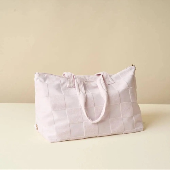 The Darling Effect - Terry Tote-Purple Check - Picture 5 of 7